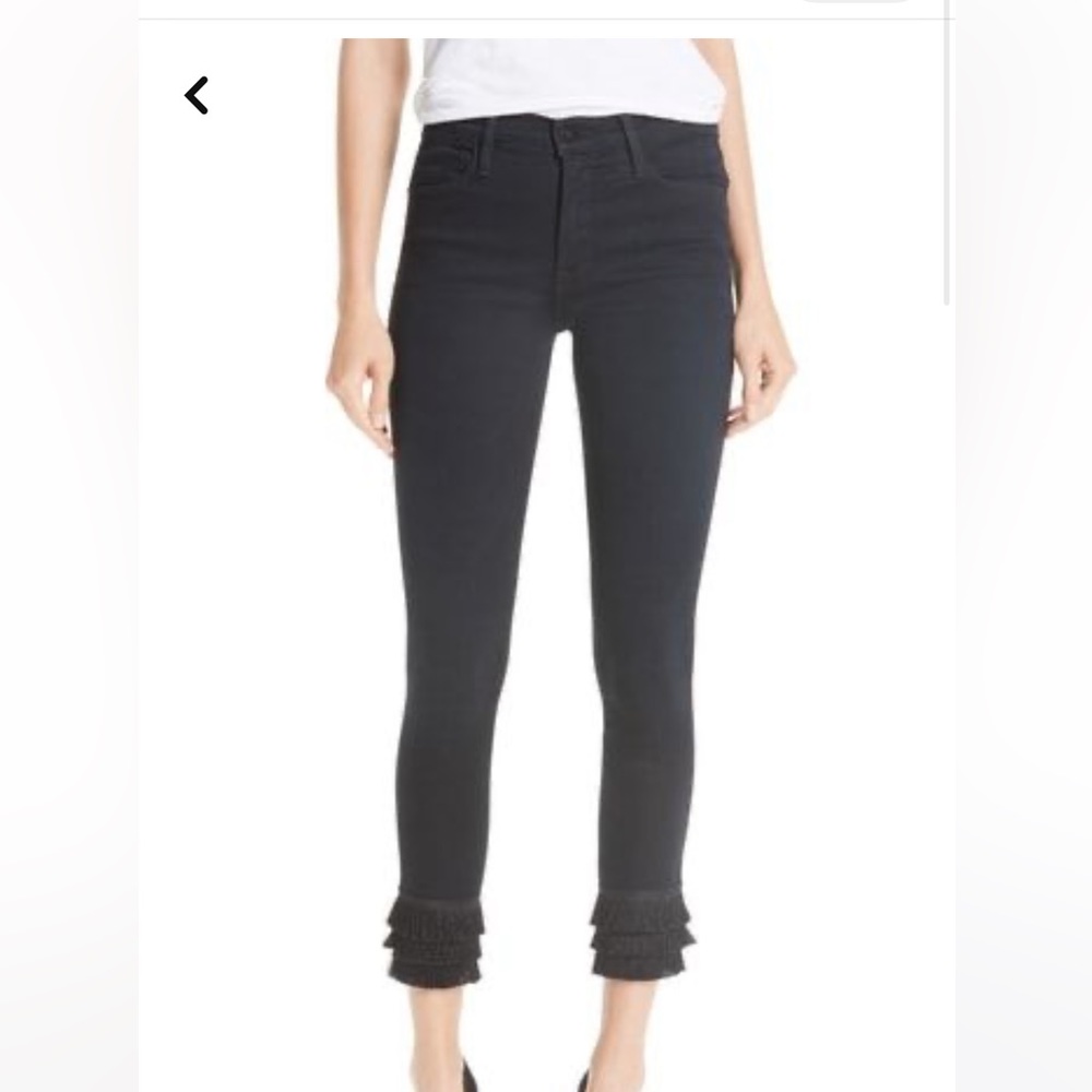 Frame skinny jeans with fringe hem size 24